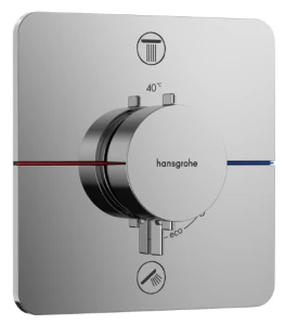 ShowerSelect Comfort Q Bateria termostatyczna, podtynkowa do 2 odbiorników ze zintegrowanym systemem zabezpieczającym zgodnie z EN 1717 Chrom