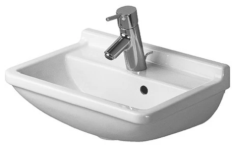 DURAVIT 07504500001 Umywalka mala 45 cm Starck 3 z przelewem biala WonderGliss