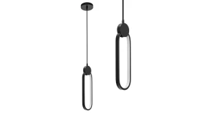 LAMPA SUFITOWA WISZĄCA LED APP851-CP CZARNA