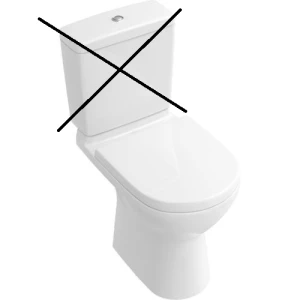 O.NOVO miska ustępowa lejowa do WC-kompaktu, 360x670 mm, stojąca, odpływ poziomy