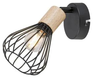 Farfalle Lampa ścienna   IP20 czarny E14 1x MAX 25