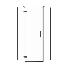 KABINA PRYSZNICOWA PIęCIOKąTNA JOTA CZARNA 90X90X195 LEWA TRANS.