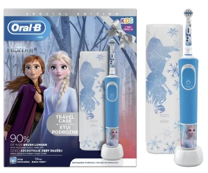 Oral-B szczoteczka akumulatorowa dla dzieci D100 Kids FROZEN - Kraina Lodu + etui podróżne