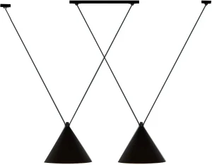 LAMPA SUFITOWA WISZĄCA W STYLU LOFT APP548-2CP CZARNA