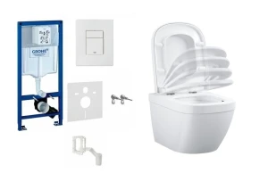 GROHE stelaż wc z miską podwieszaną Euroceramic Compacto Rimless i deską wolnoopadającą 39448000+392