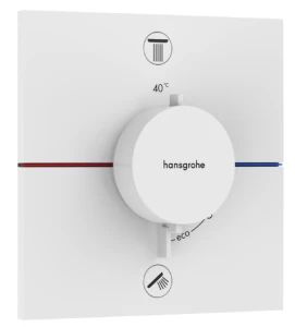 ShowerSelect Comfort E Bateria termostatyczna, podtynkowa do 2 odbiorników ze zintegrowanym systemem zabezpieczającym zgodnie z EN 1717 Biały Matowy