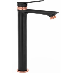 Viral Black/Rose Gold Bateria umywalkowa wysoka