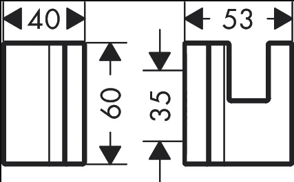 AXOR Universal Rectangular Haczyk na ręcznik Brąz Szczotkowany