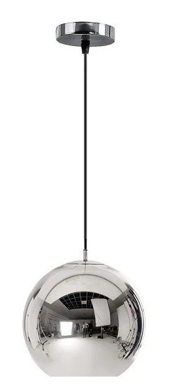 LAMPA SZKLANA KULA 20CM LE 03-1 CHROM