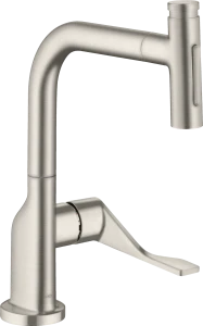 AXOR Citterio Single lever kitchen mixer Select with pull-out spray 2jet, stal szlachetna