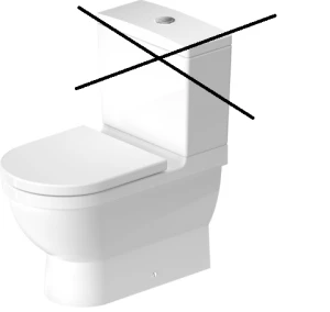 Stand-WC Kombi 655mm Starck 3 Wei