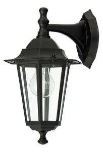 Velence Zewnętrzna lampa ścienna IP43 czarny E27 1x MAX 60