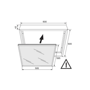 PANEL LED Ramka montażowa 60x60cm