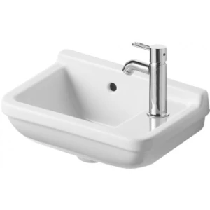 DURAVIT 07514000001 Umywalka mala Starck 3, biala otw. pr, 1 taphole, z przel