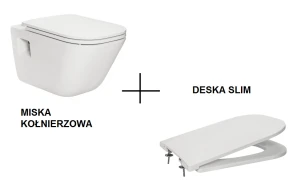 Gap Miska WC podwieszana ROCA A346477000 + Gap Deska WC SLIM wolnoopadająca duroplast ROCA A80148221