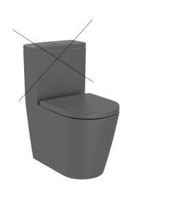 INSPIRA ROUND Miska wc do kompaktu Rimless BTW o/podwójny 600 mm ONYX