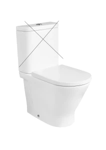 GAP ROUND Miska WC do kompaktu Rimless 60 cm, wersja przyścienna BTW, o/podwójny Supraglaze