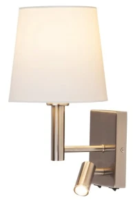 Harvey Lampa ścienna 180  IP20 chrom satyna E27 1x MAX 40 + LED 3