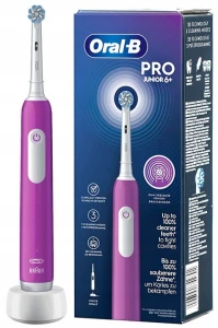 Braun Oral-B szczoteczka elektryczna Junior PRO FIOLETOWA dla dzieci powyżej 6 lat