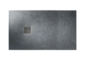 TERRAN Brodzik prostokątny 1800 x 1000 mm SYFON W KPL. SZARY łUPEK