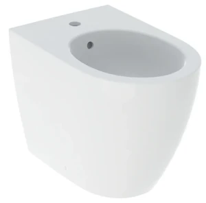 Bidet stojący iCon, ukryte mocowania, przylegający do ściany, 56cm, z przelewem, Biały-alpin / Matowy