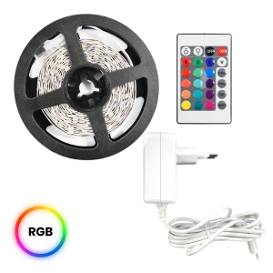 Zestaw Led RGB 5m IP54 Sterownik + Pilot