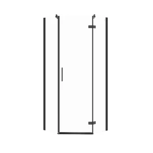KABINA PRYSZNICOWA PIęCIOKąTNA JOTA CZARNA 80X80X195 PRAWA TRANS.