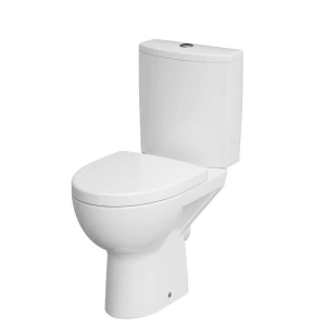 WC KOMPAKT PARVA NEW CLEANON 010 3/5 Z DESKĄ DUROPLASTOWĄ, ANTYBAKTERYJNĄ, WOLNOOPADAJĄCĄ Z FUNKCJĄ ŁATWEGO WYPINANIA