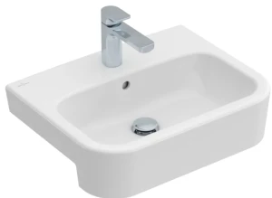 Architectura Umywalka do wbudowania z przodu blatu 550 x 430 mm Weiss Alpin CeramicPlus