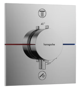 ShowerSelect Comfort E Bateria termostatyczna, podtynkowa do 2 odbiorników ze zintegrowanym systemem zabezpieczającym zgodnie z EN 1717 Chrom