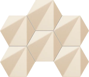 CHENILLE BEIGE HEX MOZAIKA ŚCIENNA 289X221