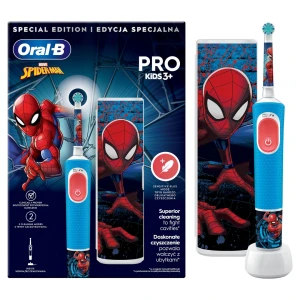 Braun Oral-B szczoteczka akumulatorowa dla dzieci D103 Kids SPIDERMAN etui podróżne D103.413.2KX