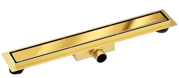 Balneo Duplex Next Mirror Gold Odpływ liniowy 70 cm dwustronny ze stali nierdzewnej z niskim syfonem i głębokim osadnikiem&nbsp;