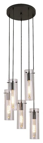 Acantha Lampa wisząca   IP20 czarny E27 5x MAX 60