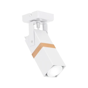 VIDAR WHITE 1xGU10 25W METAL + DREWNO / METAL + WOOD