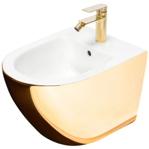 Carlo Mini Gold/White Bidet wiszący