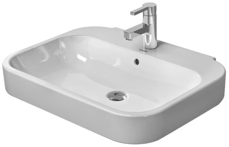 DURAVIT Happy D.2 umywalka jednootworowa z przelewem, z półką na baterię 600 mm 23166000001