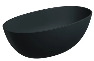 SHELL M+ wanna wolnostojąca, 148x75 cm, z syfonem black lava