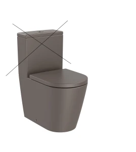 INSPIRA ROUND Miska wc do kompaktu Rimless BTW o/podwójny 600 mm CAFE